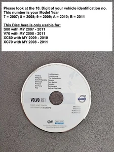 DVD Navigation VOLVO RTI  DEUTSCHLAND SKANDINAVIEN ITALIA 2009 S80 V70 XC60 XC70 - Bild 1 von 1