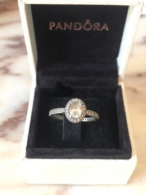 Anello Punto Luce ovale Scintillante argento S925 ALE Pandora tg 56 - Immagine 1 di 4