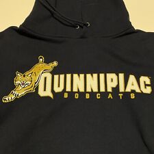 Quinnipiac University Embroidered Hoodie Sweatshirt Champion Sz Small Weave Uni