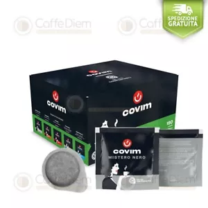 600 Cialde Carta Filtro Ese 44mm Caffè Caffe COVIM MISTERO NERO - Imagen 1 de 8