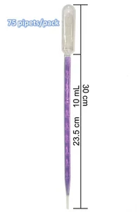 Disposable Plastic Graduated Pipets 3 mL extra long 10 mL AAdvance Instruments - Picture 1 of 9