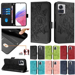 Für Moto G Stylus/Power 5G 2025 Rose Prägung PU Leder Flip Ständer Brieftasche Hülle - Bild 1 von 73