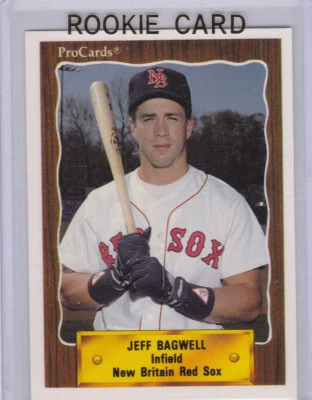 JEFF BAGWELL ROOKIE CARD 1990 ProCards Minors Baseball Red Sox Houston Astros RC - Image 1 of 2
