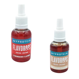 REDUCED MyProtein Flavdrops Duo 1, Strawberry 50ml & 1, Cheesecake 50ml BBE 7/25 - Picture 1 of 5