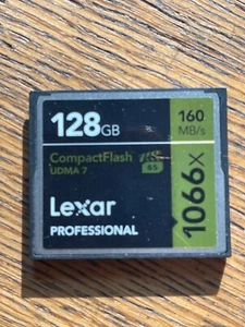 Lexar Professional Compact Flash 128 G - UDMA 7 - 1066X 160 MB/s - Free Shipping - Picture 1 of 1