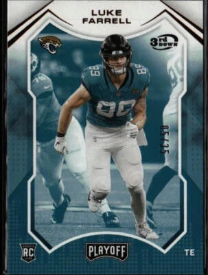 2021 Panini Playoff #286 Luke Farrell 2nd Down #/50 - Image 1 of 2