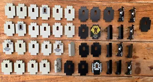 Lego Panele Burg Mauer Teile Ritter 4444 / 2345 schwarz alt hellgrau Sammlung - Bild 1 von 8