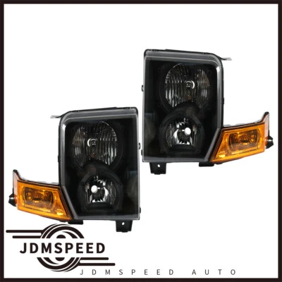 Juego de faros delanteros negros izquierda + derecha para Jeep Commander 2006-2010  Foto 1 de 4