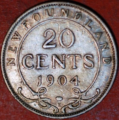 1904 Newfoundland 20 Cents King Edward VII KM#10 Silver - Image 1 of 2