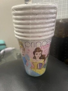DISNEY PRINCESS Dream Big 9oz PAPER CUPS (8) ~ Birthday Party Supplies Beverage - Picture 1 of 2