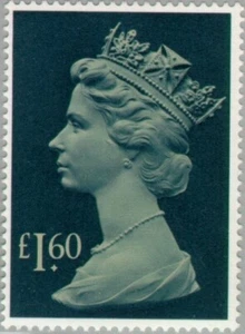 GB 1985 Effigie di Elisabetta II, 1.60 verde nero e gri. beige , Uni. 1240 MNH** - Foto 1 di 1