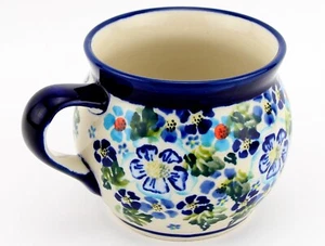 Polish Pottery Bell Shaped Mug 16 Ounces from Zaklady Boleslawiec - Picture 1 of 4