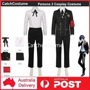 Persona 3 Yuuki Makoto Cosplay Costume School Uniform Full Set Halloween Outfits - Picture 1 of 24