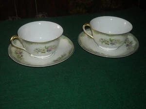 2 seltene gebrauchte Tassen und Untertassen Noritake N1287 - Bild 1 von 10