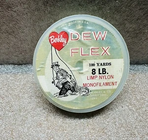 BERKLEY DEW FLEX 8 LB. Limp Nylon Monofilament - 100 yds - Vintage Fishing Gear - Picture 1 of 4