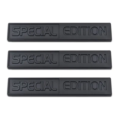 3x Matte Black Metal Special Ediiton Logo Racing Luxury SUV Emblem Sport Sticker — 第 1/4 张图片