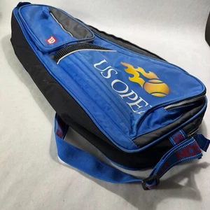 Vintage Wilson US Open Tennis Bag Blue Holds 2-3 Racquets Rackets - Picture 1 of 3