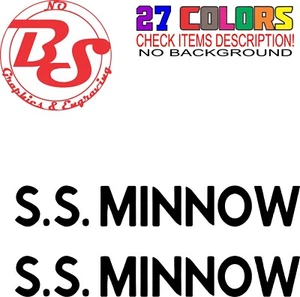 XL - SS Minnow Boating Boat Funny Beer Fishing Window Vinyl Decal Sticker noBS - Picture 1 of 2