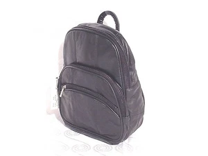 BOLSO MOCHILA CUERO NAPA SUAVE #NEGRO #705 - Imagen 1 de 2