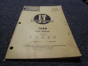 I&T Ford 501 601 701 801 901 Manuale di servizio riparazione officina trattore n. FO-13 xz - Foto 1 di 8