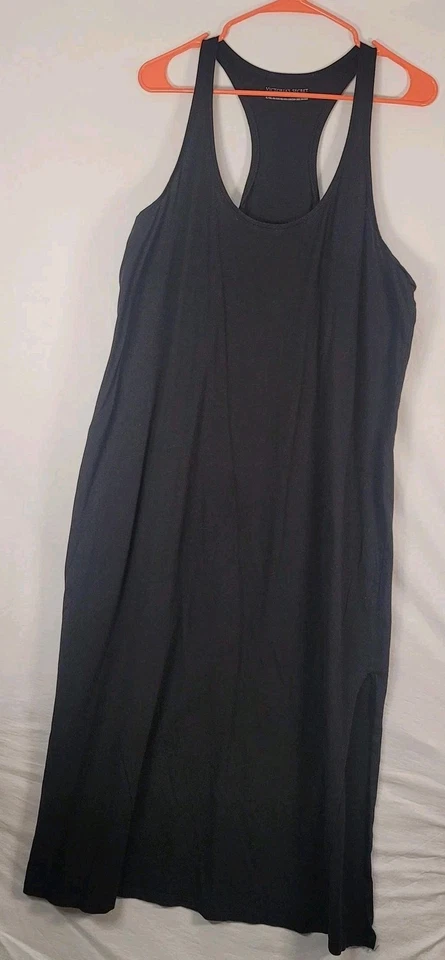 Vestido Victoria's Secret para mujer XL negro sin mangas espalda cruzada maxi logotipo VS abertura salón Foto 1 de 4