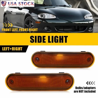 Корпуса габаритных огней для переднего бампера 90–05 Mazda Miata MX-5 желтые крышки - Изображение 1 из 4