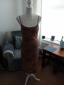 GLAMOROUS PETITE LADIES BEAUTIFUL LEOPARD PRINT SLEEVELESS DRESS SIZE 8 BNWT - Picture 1 of 11