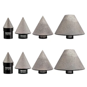 20-82mm Diamond Bevelling Chamfer Bits Milling Finger Cone Bit Porcelain Tile - Picture 1 of 18