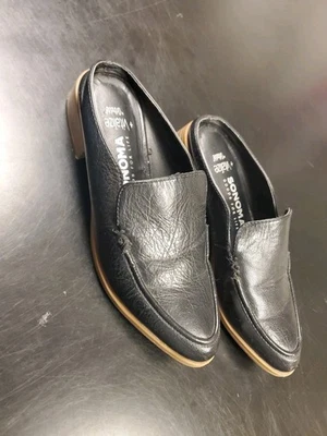 Mules Sonoma Kelley para mujer de cuero negro talla 6 1/2 Vitalize by Ortholite Foto 1 de 4