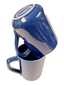 Pair of Real Simple Sturdy Blue 12oz Mugs - Picture 1 of 7