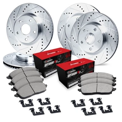 For Chrysler Conquest 87-89 Brake Kit Drilled & Slotted Front & Rear Brake Kit w Foto 1 de 2