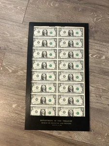 16 Uncut $1 Dollar 1981 US DEPARTMENT OF THE TREASURY - Picture 1 of 3