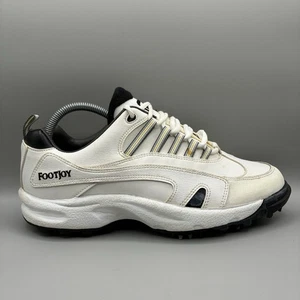 FootJoy GreenJoy Spike Golf Shoes Men’s 8.5 M White Leather Lace Up Sneakers - Picture 1 of 11