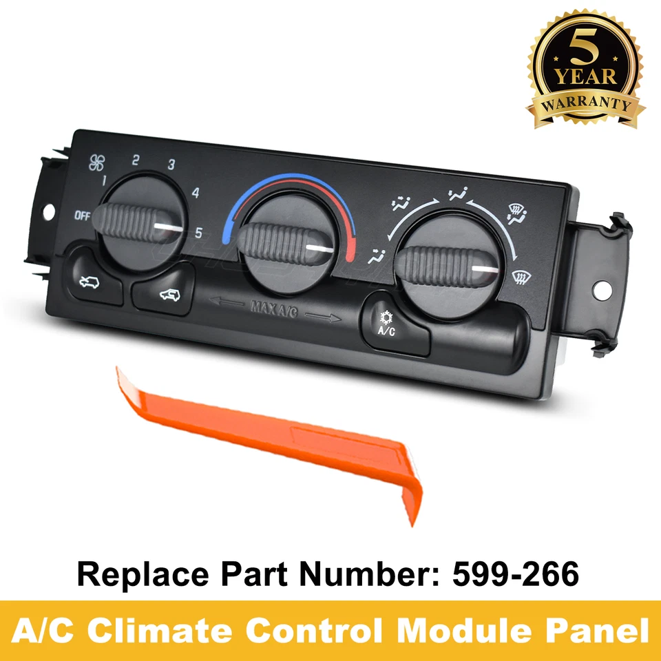 A/C Climate Control Module Panel 599-266 Fit 2002 Chevrolet Avalanche 1500 2500 - Imagem 1 de 4