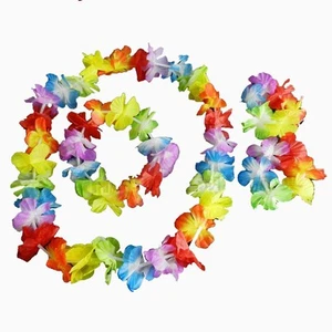 Hawaii Blumenkette Hawaiikette 4Stk. Halskette Sommer Party Strand Mottoparty - Picture 1 of 12