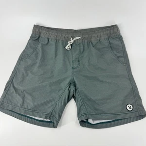 Vuori Men's Striped Swim /Shorts Size L Gray Green Elastic Waist Drawstring. - Picture 1 of 9