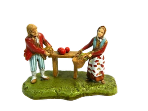 Scena Fruttivendolo Landi Moranduzzo CM 6 Gruppo Frutta e Verdura Presepe - Imagen 1 de 2