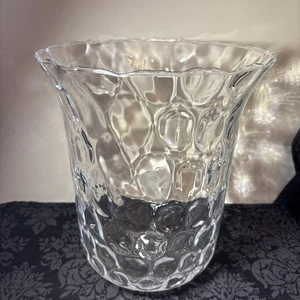 Partylite Glass Replacement Hurricane Seville Candle Holder Thumbprint Pattern - Picture 1 of 7