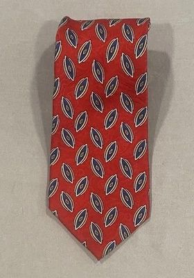 Ferrell Reed for Nordstrom Men’s Necktie Red Geometric Print Silk Handmade USA - Image 1 of 4