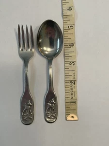 Vintage Walt Disney Productions WDP, Bambi Child’s Fork & Spoon, 1960’s - Picture 1 of 4