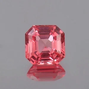 AAA 9.56 Ct Ceylon Padparadscha Sapphire Loose Asscher Cut Gemstone - Picture 1 of 4