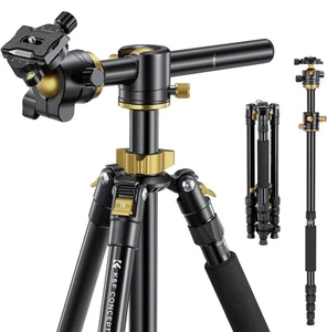 K&F Concept 67 Zoll Aluminium Videokamera Stativ Quer Mittelsäule Kugelkopf - Bild 1 von 6