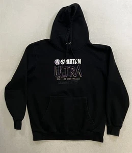 Felpa con cappuccio uomo Spartan Ultra Race 50k taglia large nera pullover - Foto 1 di 7