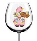 12x Easter Day Gnome Flower Colourful Wine Glass Van Vinyl Sticker Decal a4958