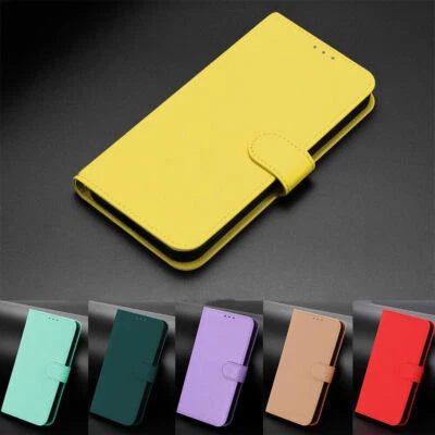 Leather Candy Color Wallet Phone Case for Motorola G62 G32 G72 E22 G 5G Edge 30 - Image 1 of 4