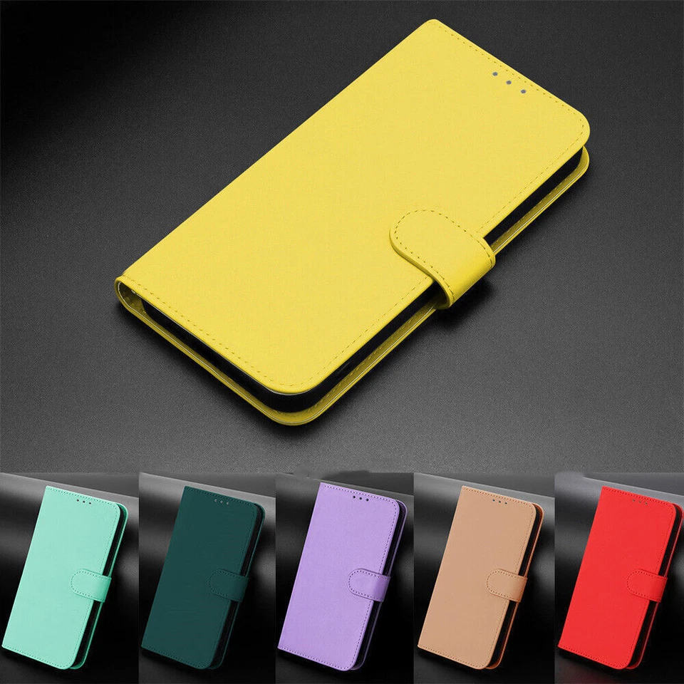 Candy Color Leather Wallet Phone Case for Motorola G62 G32 G72 E22 G 5G Edge 30 - Image 1 of 4