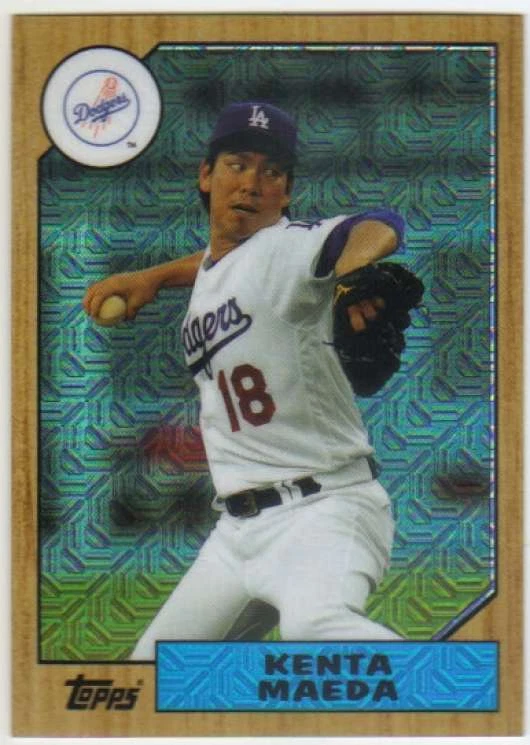 2017 Topps '87 Chrome Silver Pack Refractor #87-KM Kenta Maeda Dodgers - Image 1 of 1