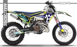 MAXCROSS GRAPHICS DECALS FULL KIT FOR HUSQ. TE FE TX FS FC TC 2016 - 2019' MSP1 - Picture 1 of 8