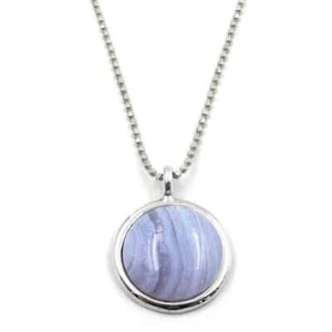 Collana Medaglia in Argento 925 e Pietra Ametista - Foto 1 di 3