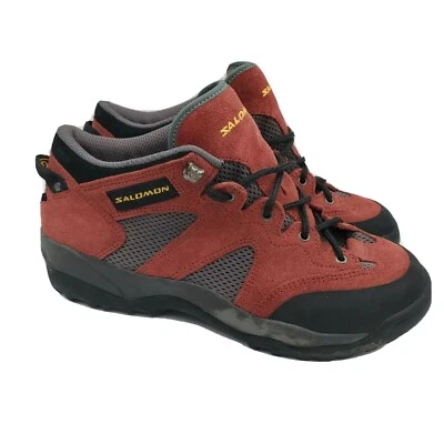 Salomon Hiking Boots Womens Size 9.5 Red Leather Mid - Image 1 of 4